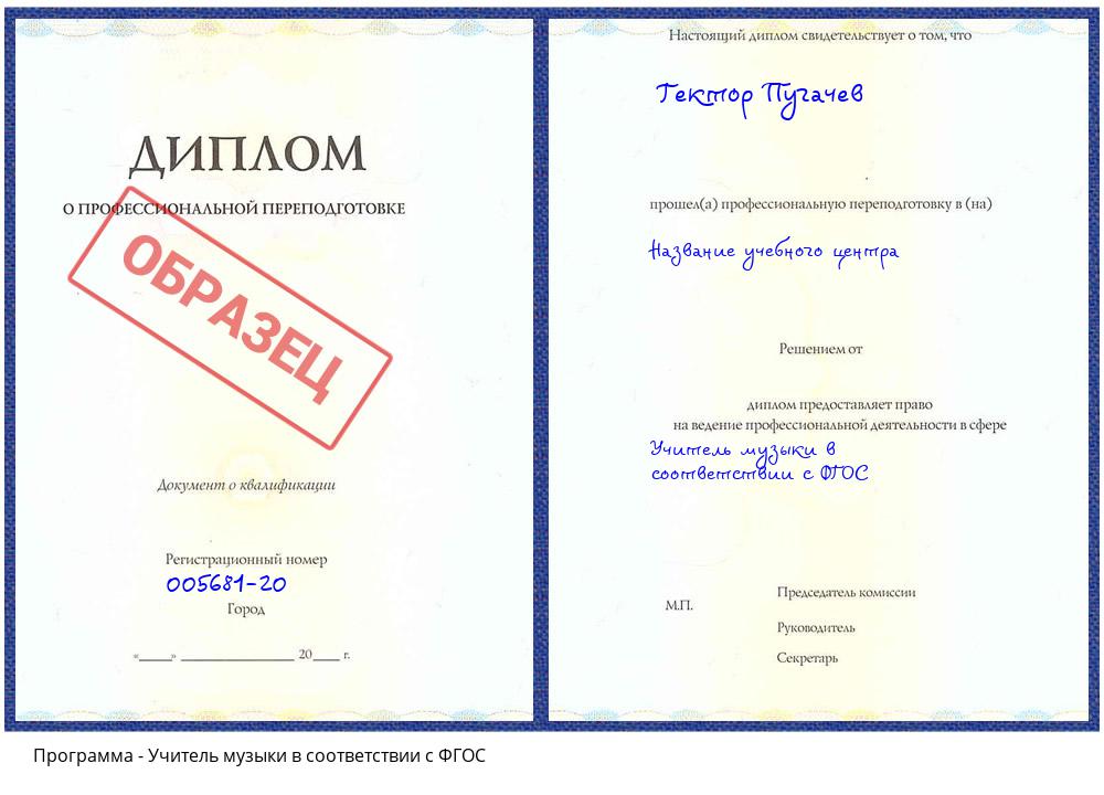 Учитель музыки в соответствии с ФГОС Элиста